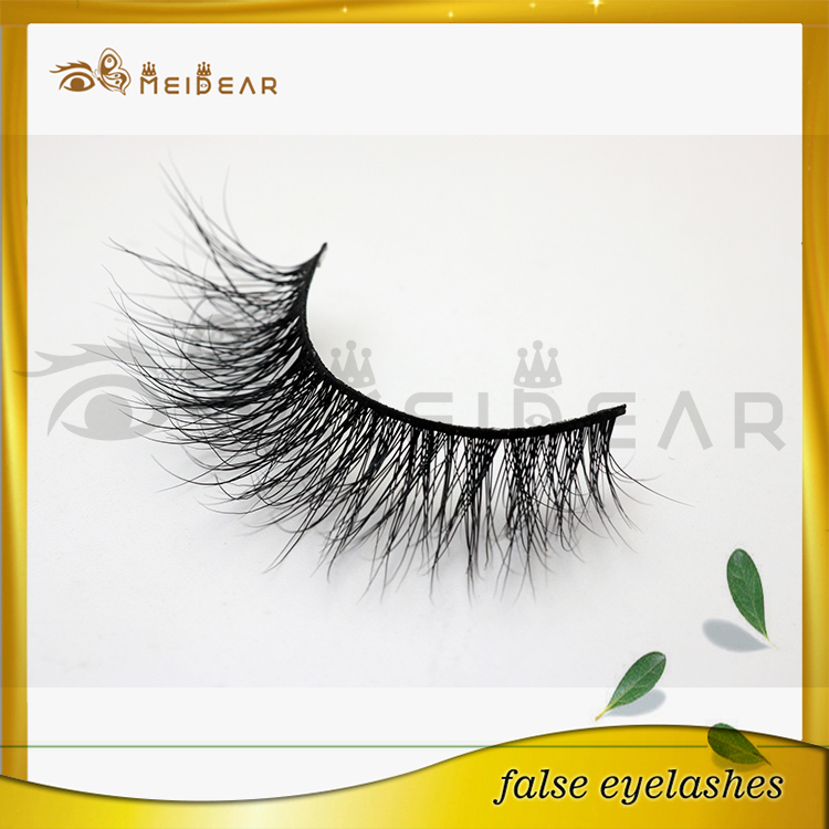 Natural looking eyelashes 3d mink lashes in custom package 